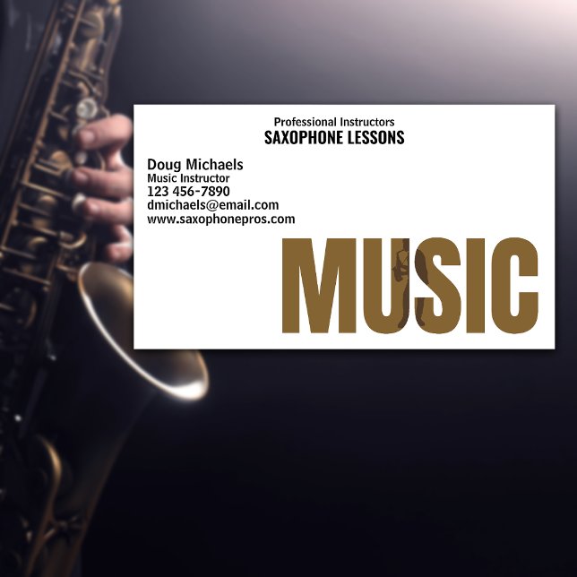 Tarjeta De Visita Instructor de música saxofón (Subido por el creador)