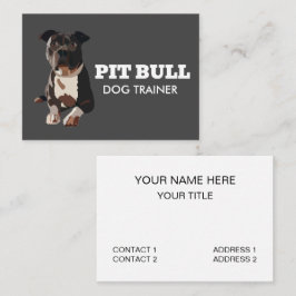 Tarjeta De Visita Instructor de Perro de Pitbull