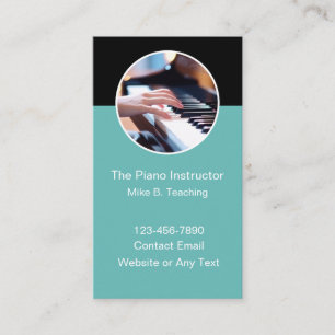 Tarjeta De Visita Instructor de piano y músico moderno