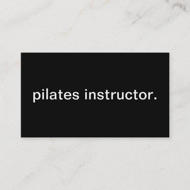 Tarjeta De Visita Instructor de Pilates (Anverso)