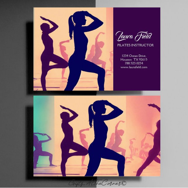 Tarjeta De Visita Instructor de Pilates (Subido por el creador)