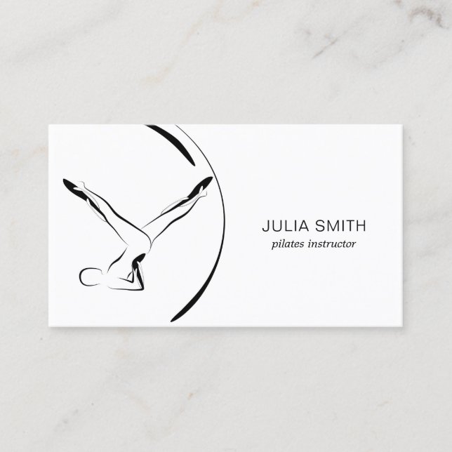 Tarjeta De Visita Instructor de Pilates (Anverso)