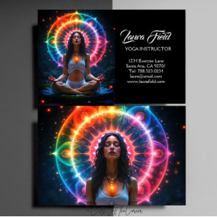 Tarjeta De Visita Instructor de pilates de yoga