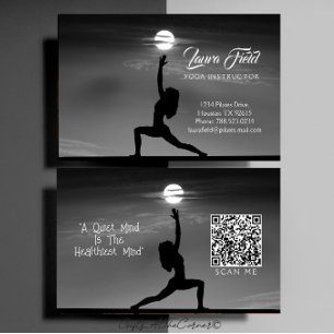 Tarjeta De Visita Instructor de Pilates Yoga Sunset