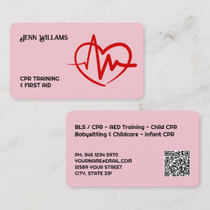 Tarjeta De Visita Instructor de RCP Código QR personalizado
