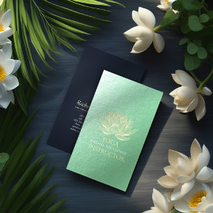 Tarjeta De Visita Instructor de Reiki de Meditación de Yoga de oro V