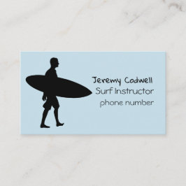 Tarjeta De Visita Instructor de superficie azul claro Guay