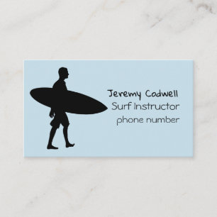Tarjeta De Visita Instructor de superficie azul claro Guay