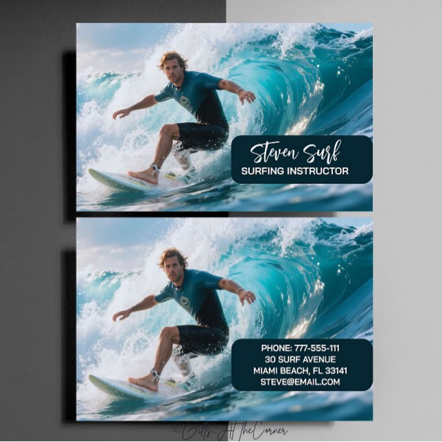 Tarjeta De Visita Instructor de Surf (Subido por el creador)