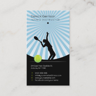 Tarjeta De Visita Instructor de tenis   Profesional