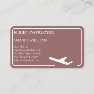 Tarjeta De Visita Instructor de vuelo moderno para aviones a reacció