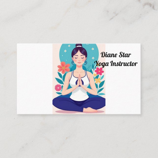 Tarjeta De Visita Instructor de yoga (Anverso)
