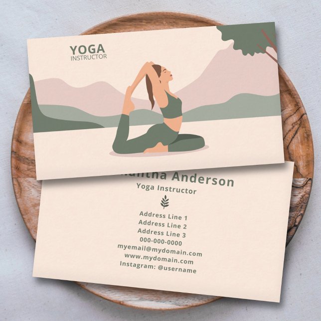 Tarjeta De Visita Instructor de yoga (Yoga Instructor Business Card)