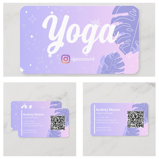 Tarjeta De Visita Instructor de yoga (Yoga Instructor Business Card
)