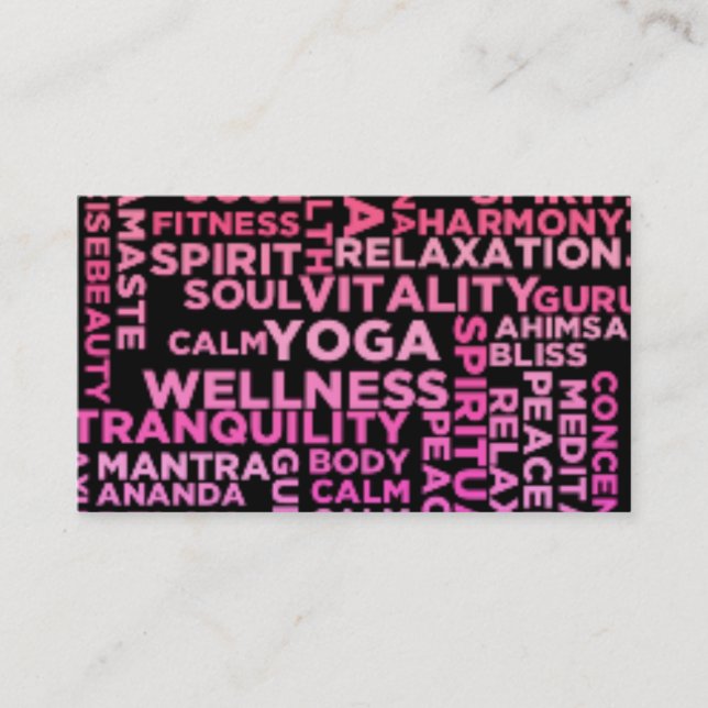 Tarjeta De Visita Instructor de yoga (Anverso)