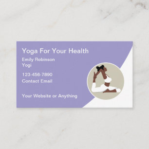 Tarjeta De Visita Instructor de yoga afroamericano