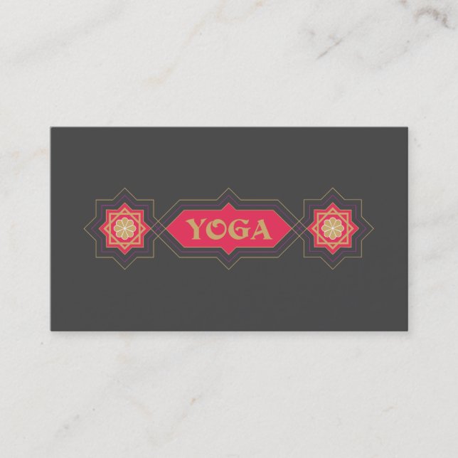 Tarjeta De Visita Instructor de yoga, clases (Anverso)