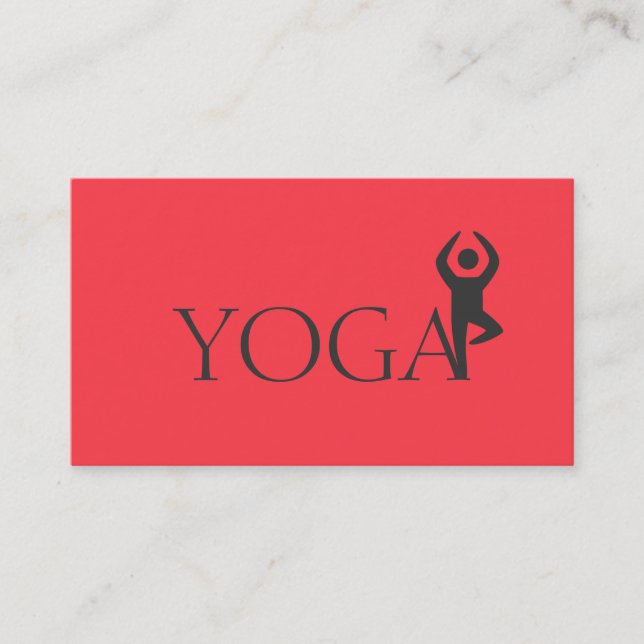 Tarjeta De Visita Instructor de yoga, clases (Anverso)