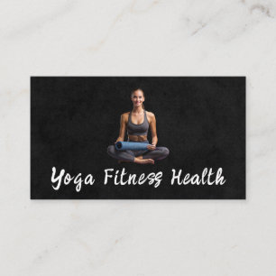 Tarjeta De Visita Instructor de yoga con manto   Moderno