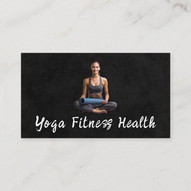 Tarjeta De Visita Instructor de yoga con manto | Moderno (Anverso)