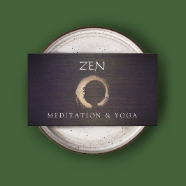 Tarjeta De Visita Instructor de Yoga de Círculo Zen y Meditación
