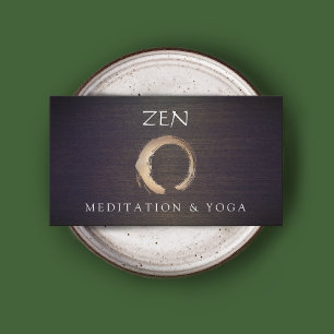 Tarjeta De Visita Instructor de Yoga de Círculo Zen y Meditación
