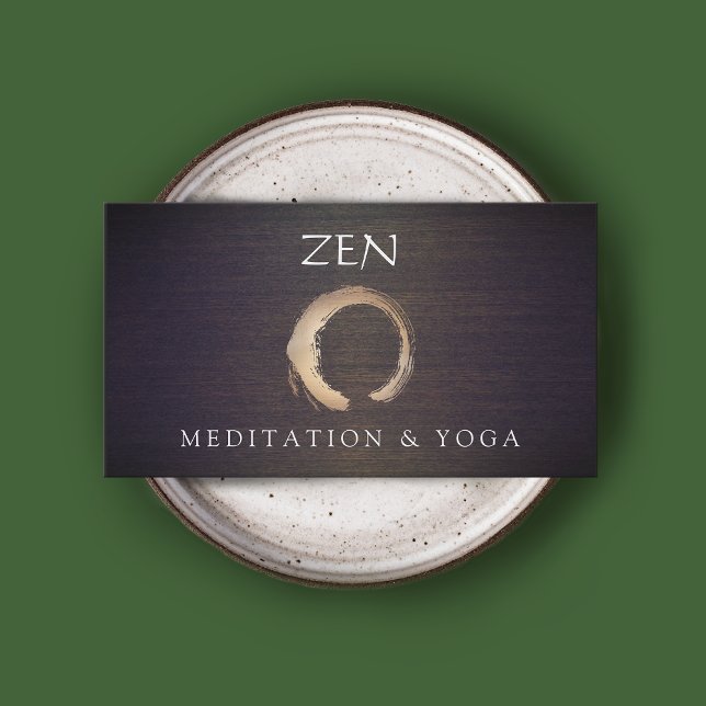 Tarjeta De Visita Instructor de Yoga de Círculo Zen y Meditación (Subido por el creador)
