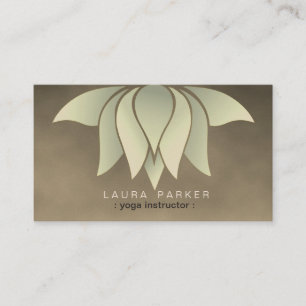Tarjeta De Visita Instructor de yoga de flores de Lotus Meditación d