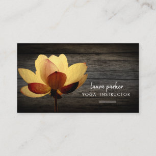 Tarjeta De Visita Instructor de yoga de Lotus Meditación Zen Vintage