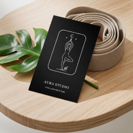 Tarjeta De Visita Instructor de Yoga de Lujo | Elegante 