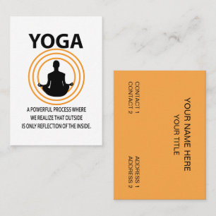 Tarjeta De Visita Instructor de Yoga de Meditación de Yoga