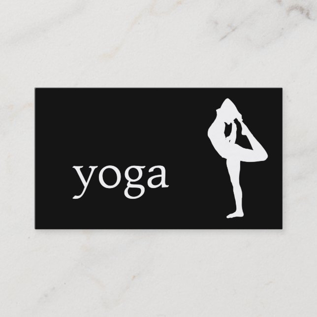 Tarjeta De Visita Instructor de Yoga Elegante (Anverso)