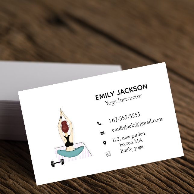 Tarjeta De Visita instructor de yoga, entrenador de yoga, (Subido por el creador)