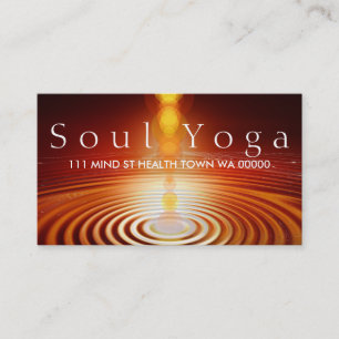 Tarjeta De Visita Instructor de YOGA Espíritu de Salud Meditación