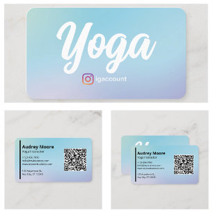 Tarjeta De Visita Instructor de Yoga Estudios de Yoga Profesional