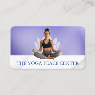 Tarjeta De Visita Instructor de Yoga Fitness   Flor de Loto