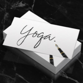 Tarjeta De Visita Instructor de yoga guión manuscrito elegante
