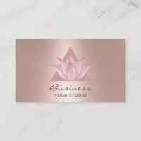 Instructor de yoga Logotipo moderno Rosa Gold Lotu