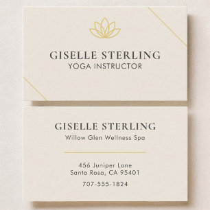 Tarjeta De Visita Instructor de Yoga Lotus