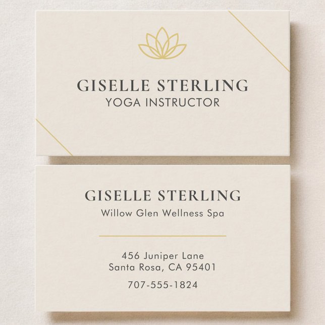 Tarjeta De Visita Instructor de Yoga Lotus (Subido por el creador)