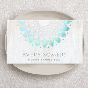 Tarjeta De Visita Instructor de Yoga Lotus Flower