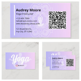 Tarjeta De Visita Instructor de yoga Mandala