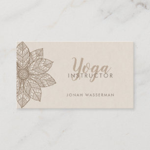 Tarjeta De Visita Instructor de Yoga Mandala