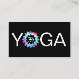 Tarjeta De Visita *~* Instructor de Yoga Mandala OM Aum Lotus