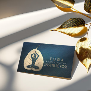 Tarjeta De Visita Instructor de YOGA Meditación Pose Bodhi Corte de 