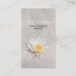 Tarjeta De Visita Instructor de yoga para flores de Lotus Meditación
