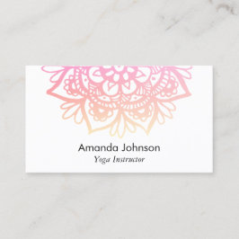 Tarjeta De Visita Instructor de yoga Pastel Mandala