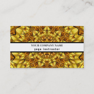 TARJETA DE VISITA INSTRUCTOR DE YOGA PERSONALIZADO DE MANDALA LOGO
