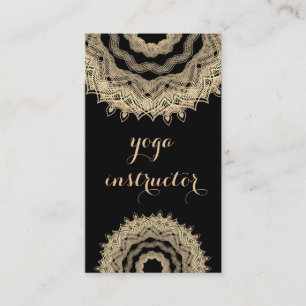 TARJETA DE VISITA INSTRUCTOR DE YOGA PERSONALIZADO DE MANDALA LOGO