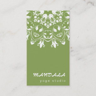TARJETA DE VISITA INSTRUCTOR DE YOGA PERSONALIZADO DE MANDALA LOGO